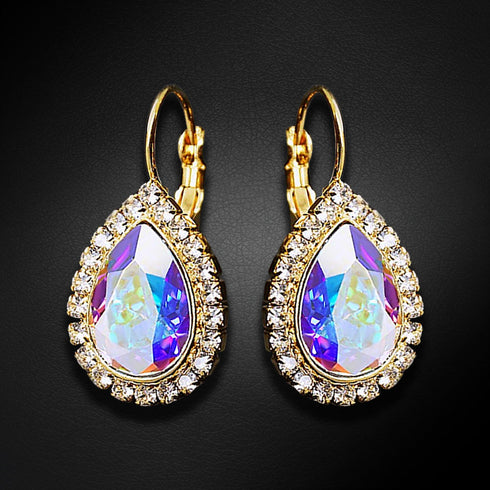 Auskarai "Debesų Lašas (Aurore Boreale)" su Swarovski™ kristalais